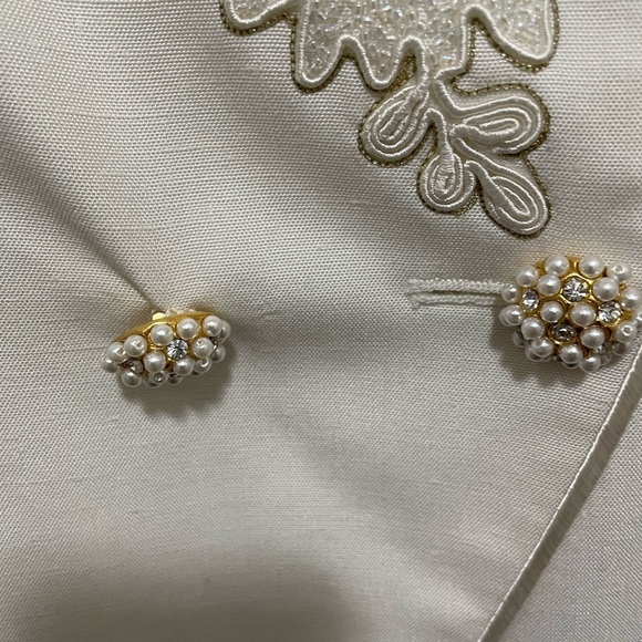 Nolan Miller white Embroidered beaded Women's Jacket with matching tank size 16 - Picture 7 of 11